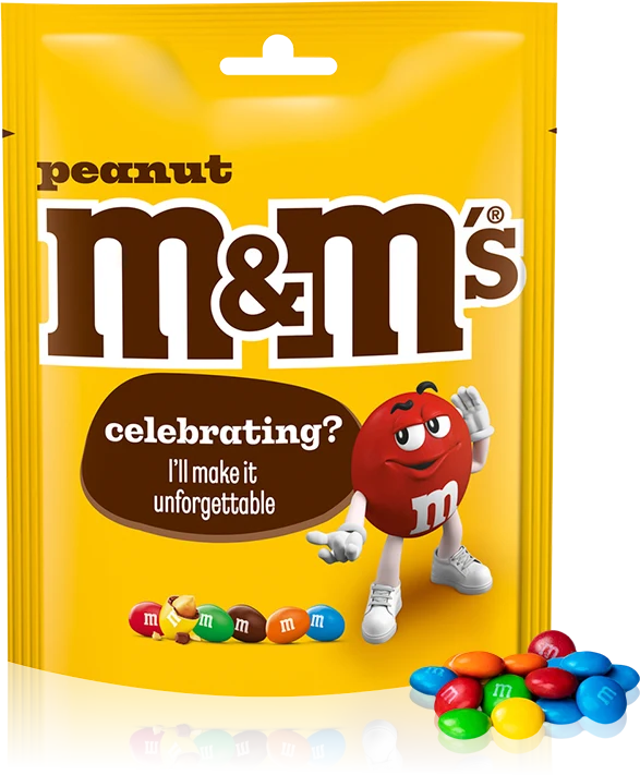 A bag of Peanut M&M’s